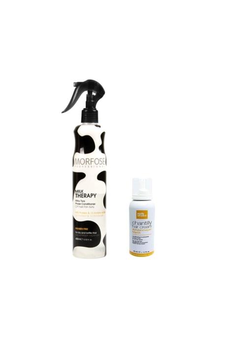 Morfose Milk Therapy 400ml - Milkshake Nemlendirici Saç Köpüğü Chantilly Hair Cream 50 Ml