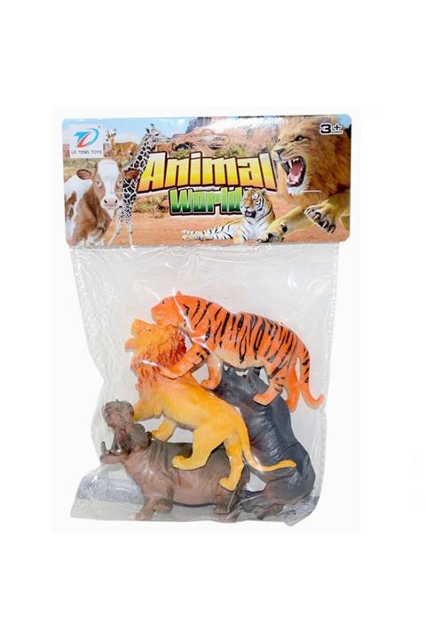 Burnis Toy Poşette 4 Parça Vahşi Hayvan Seti 888a-4 Oyuncak