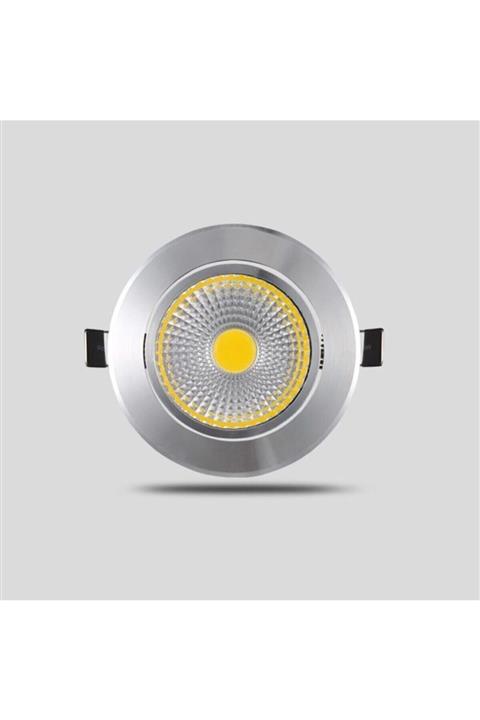 Led Mb 10 Adet 5 Watt Krom Gövde Günışığı Gömme Tavan Spot Lambası Armatür Driverli
