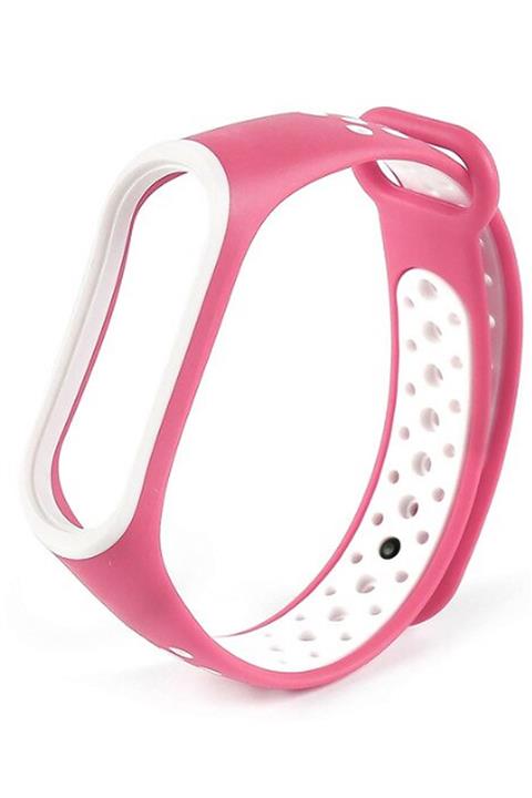Coverzone Xiaomi Mi Band 4 Sports Delikli Kayış Pembe Beyaz
