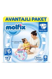 Molfix Bebek Bezi 6 Beden Ekstra Large Avantajlı Paket 117 Adet