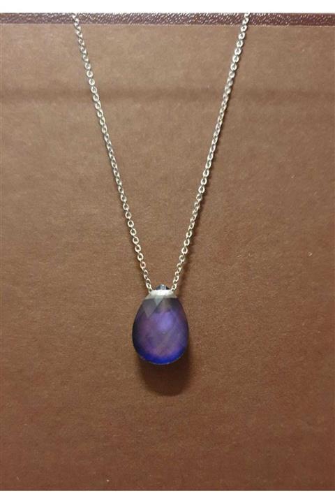 BİDOLUENERJİ Renk Değiştiren His Kolye Gümüş Renk