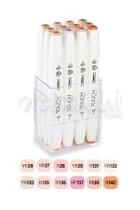 Touch Twin Brush Marker Kalem 12li Set Ten Renkleri