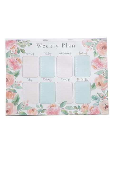 EL YAPIMI Haftalık Planlayıcı 52 Yaprak Çek Kopart Özellikli Perforeli 27,5 Cm X 20,5 Cm