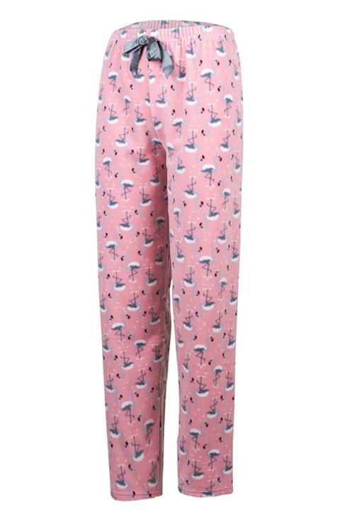 modadrop Kadın Pembe Polar Lastikli Tek Alt Pijama