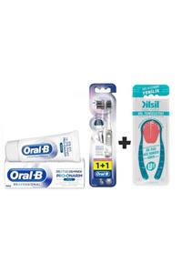 OralB Ultra Ince Diş Eti Bakımı 1+1 Ekstra Yumuşak Diş Fırçası+diş Macunu 50 ml+Dilsil Dil Temizleyici