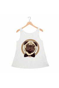 Alfa Tshirt Kadın  Pug Dog Atlet