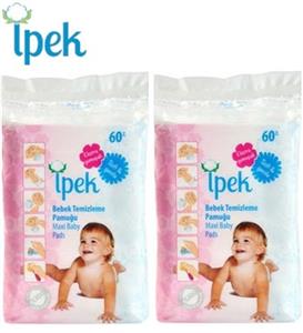 İpek Bebek Temizleme Pamuğu 120 Adet (2pk*60)