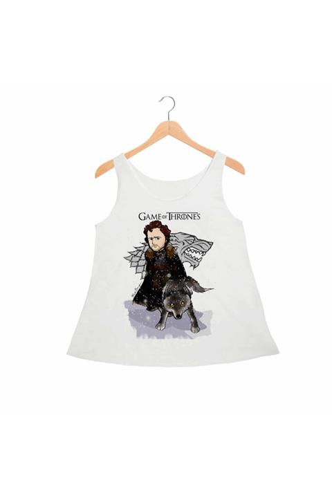 Alfa Tshirt Kadın Beyaz Game Of Thrones Atlet