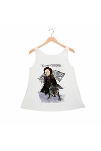 Alfa Tshirt Kadın Beyaz Game Of Thrones Atlet