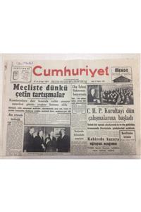 Gökçe Koleksiyon Cumhuriyet Gazetesi 27 Kasım 1951 - Meclisteki Çetin Tartışmalar Gz52694