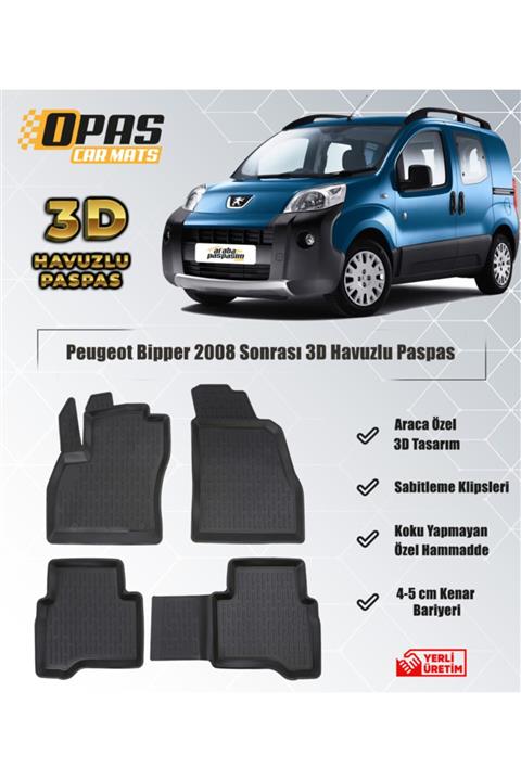 Opas Car Mats Peugeot Bipper 2008 Sonrası 3d Havuzlu Paspas