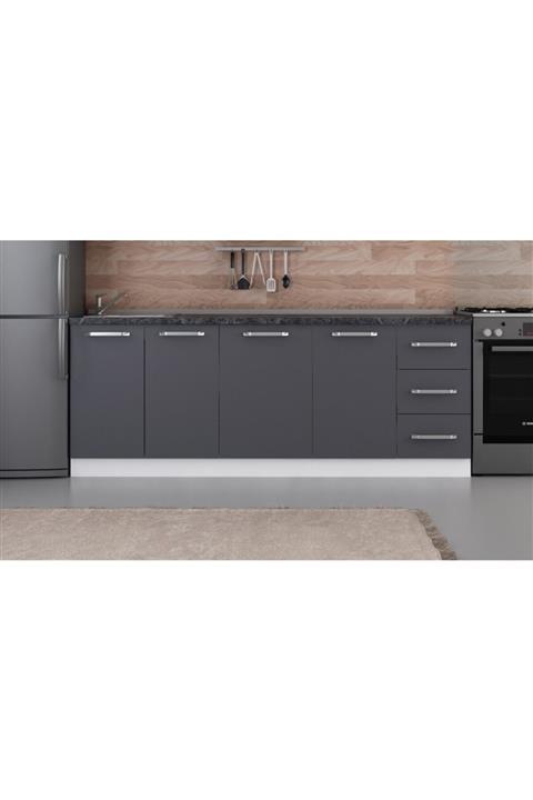 Minar 215 Cm Mutfak Dolabı Beyaz Antrasit 215-a1-alt Modül