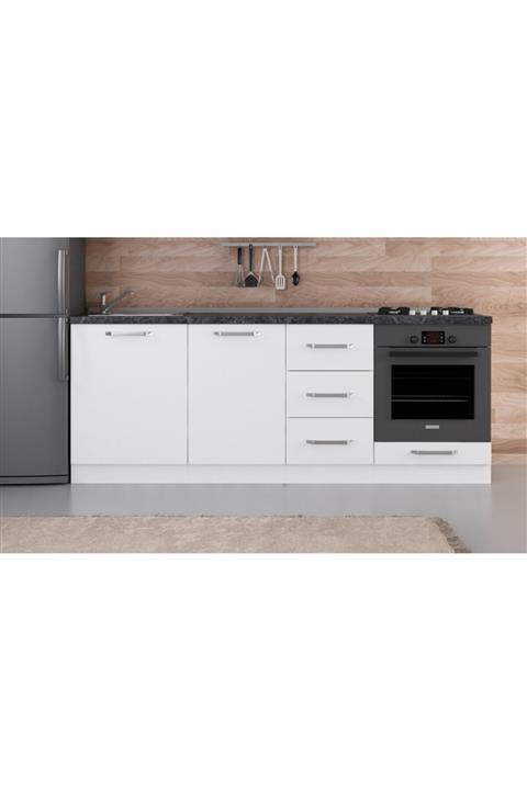 Minar 215 cm Mutfak Dolabı Beyaz 215-b3-alt Modül