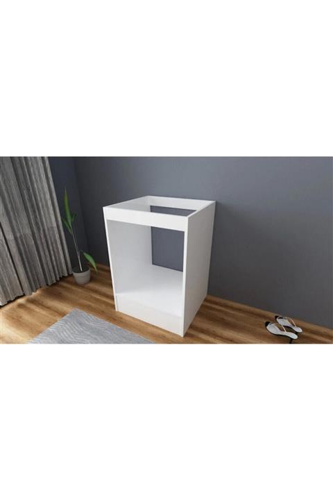 TuruncuGaraj Beyaz Ankastre Fırın Modülü Mutfak Dolabı