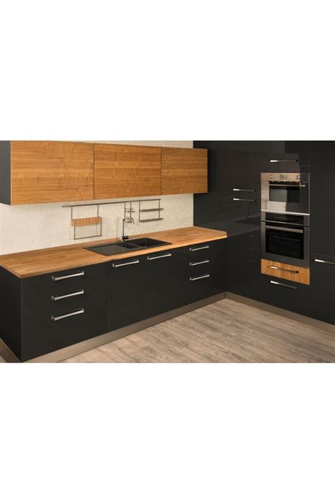 Promasif Ahşap Mutfak Tezgahı Dark Oak 40x640x2500