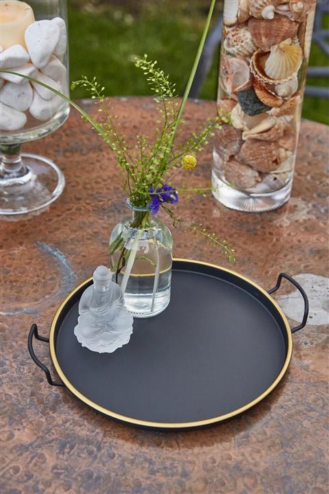 dream's home Metal Mat Siyah Tepsi