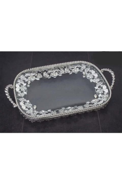 BİEV Gümüş Büyük Tepsi 47x30 Cm