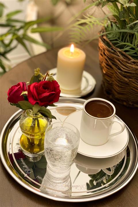 Gift and Story 2'li Kuşlu Gümüş Kahve Sunum Tepsisi