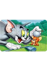 Güven Serigrafi Tom Ve Jerry 54 Parça Ahşap Çerçeveli Puzzle Yapboz