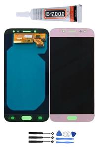 TURANTECH Samsung Galaxy J7 Pro J730 Sm-j730f Lcd Ekran Dokunmatik Full Revize Orjinal Set Hediyeli Pembe Renk