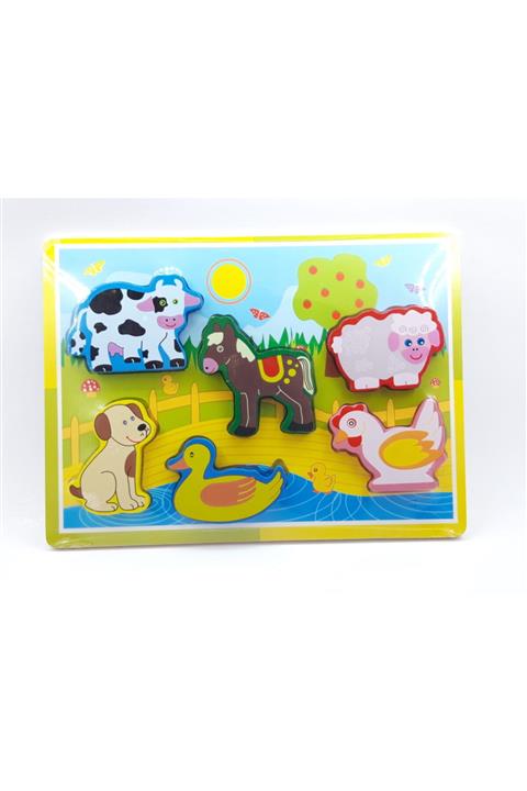 Trendyıldızı Okul Öncesi Hayvan Figürlü Ahşap Yap Boz Puzzle
