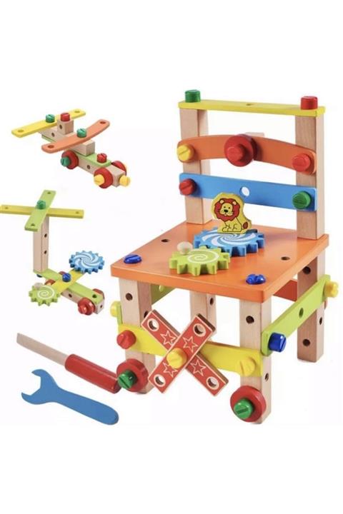 SAMTOYS Ahşap Tamir Sandalye Seti