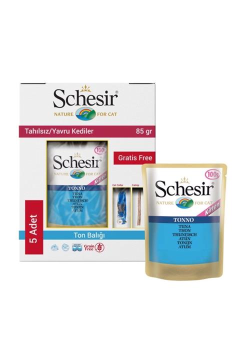 Schesir Jelly Ton Balıklı Pouch Yavru Kedi Konservesi 5x85 Gr