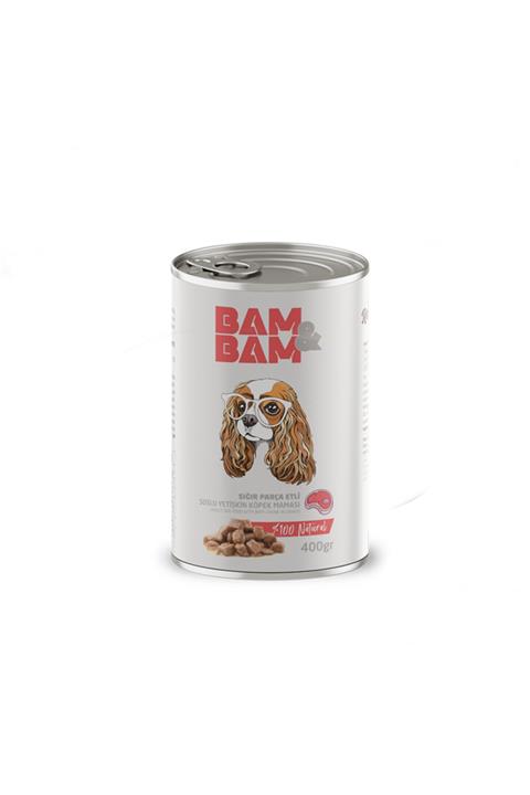 BAM&BAM Sığır Etli Soslu Yetişkin Köpek Konservesi 400 gr