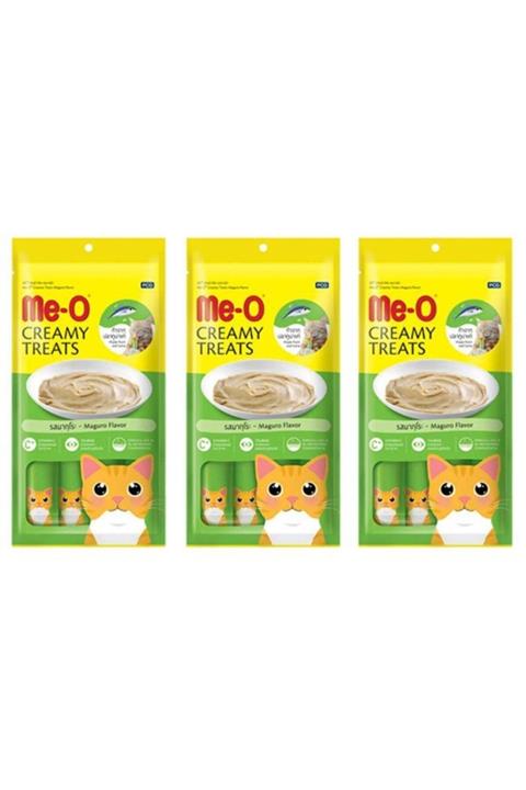 meo Creamy Treats Mavi Yüzgeçli Orkinos Balıklı Sıvı Kedi Ödül Maması (4 X 15 Gr) 3 Adet