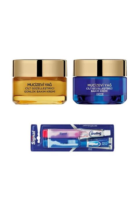 L'Oreal Paris Mucizevi Yağ Günlük Yüz Bakım Gece ve Gündüz 2'li Set