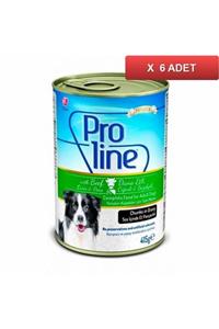 Pro Line Proline Dana Etli Ciğerli Bezelyeli Köpek Konservesi 415 Gr (6 Adet)