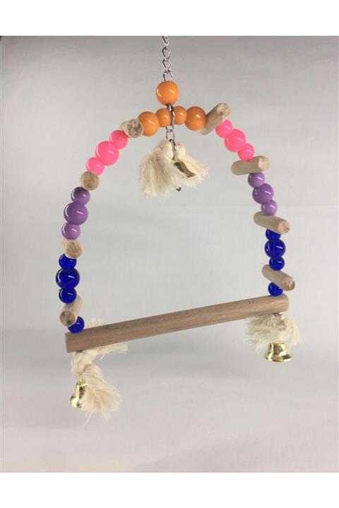 amazon bird Ahşap Ipli Kuş Salıncağı