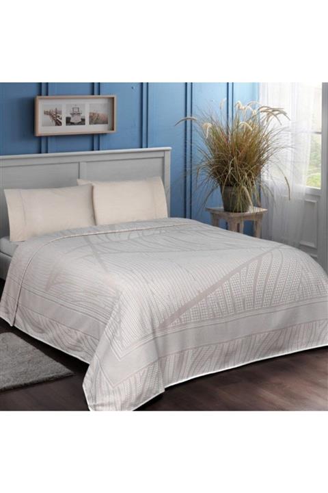 Taç Beverly Jakar Tek Kişilik Pike Takımı Bej