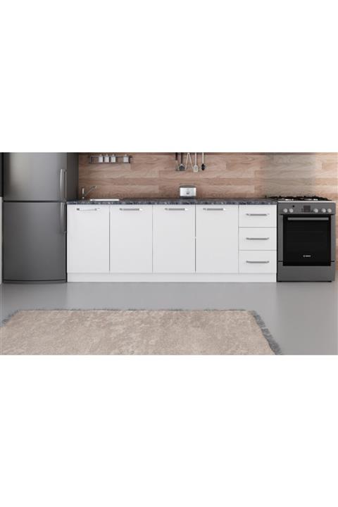 Minar 220 cm Mutfak Dolabı Beyaz 220-B3 Alt Modül
