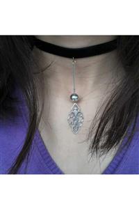 Fugusugu Cloudy Days Kadife Choker