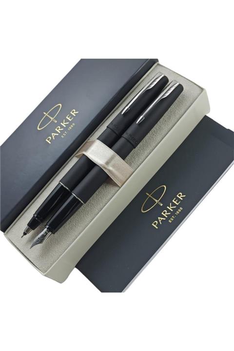 Parker Frontier Stainless Steel Dolma Ve Roller Kalem Set