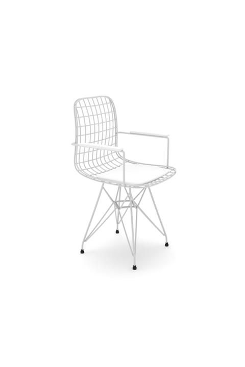 Kenzlife Knsz Kafes Tel Sandalyesi 1 Li Mazlum Byzbyz Kolçaklı Ofis Cafe Bahçe Mutfak