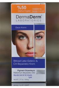 DermaDerm Gece Cilt Beyazlatıcı Ve Leke Kremi 100gr