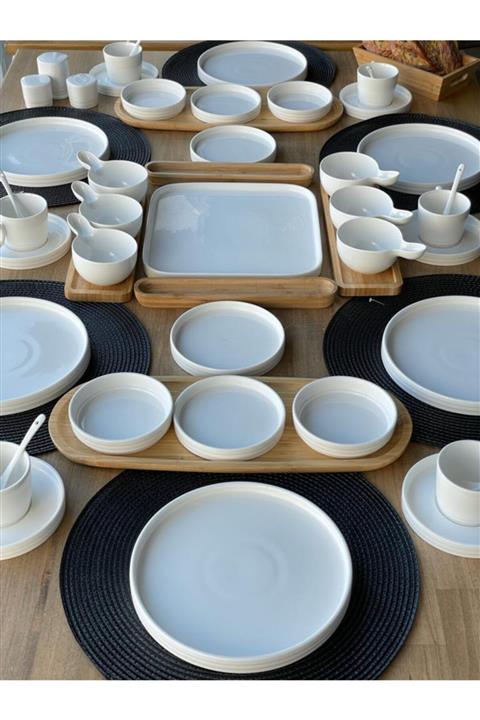 ROSSEV Kahvaltı Takımı Pure Holly 55 Parça 6 Kişilik