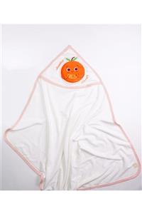 LittlePoffy Unisex Bebek Beyaz Portakal Havlusu