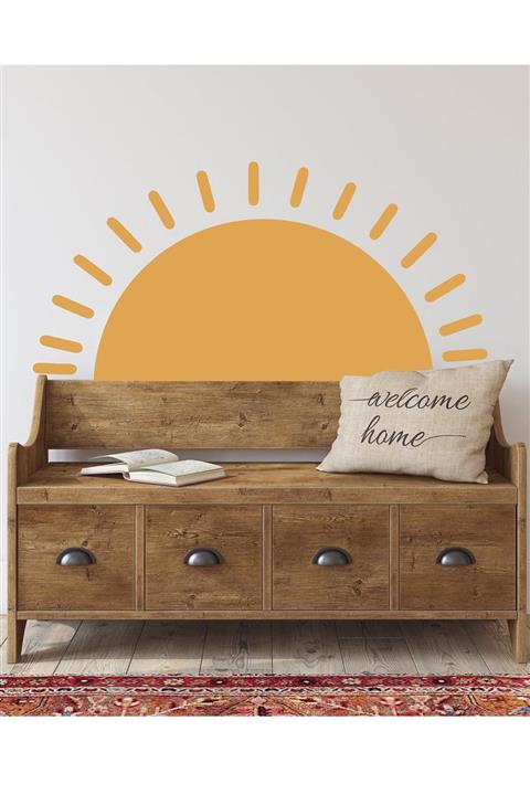 Sim Tasarım - Sim176 - Güneş Temalı Duvar Sticker Seti Sarı