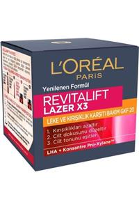 L'Oreal Paris Revitalift Lazerx3 Leke Ve Kırışıklık Karşıtı Bakım Gkf20 50ml