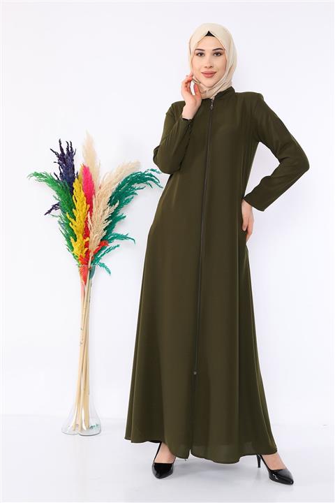 Zeynep Tesettür Klasik Düz Model Yeşil