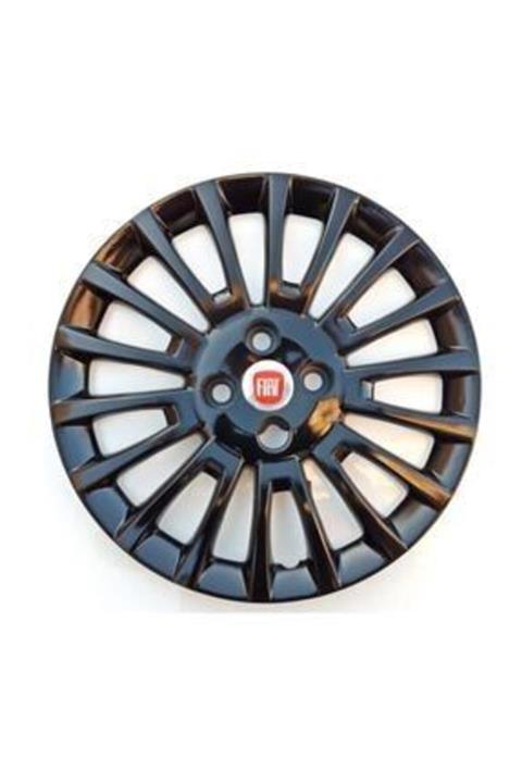 AK JANT Fiat Grande Punto Parlak Siyah 15 Inc Kırılmaz Jant Kapağı 4 Adet