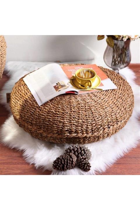 CasaLinda Hasır Puf Minder 60 Cm