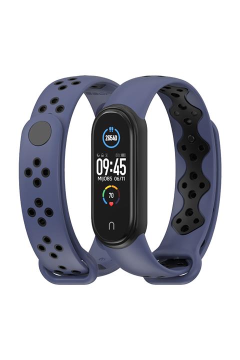 FURENFA Xiaomi Mi Band 5/6 Uyumlu A+ Spor Tasarım Kordon Kayış Silikon