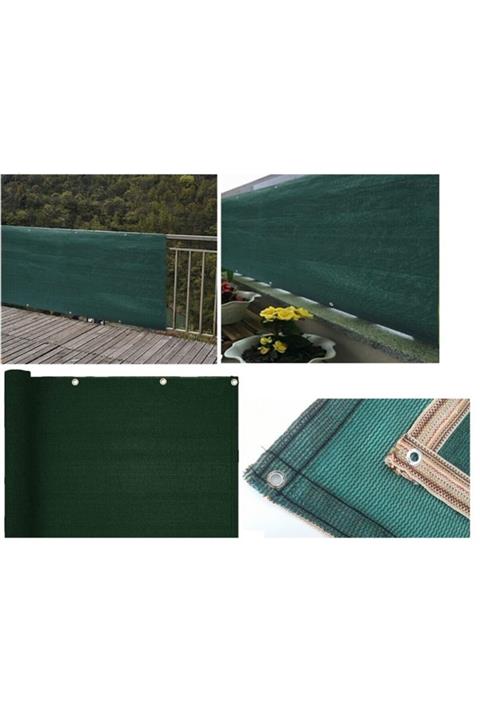 Asenya Gölgelik File 1,5x15 Metre Şeritli Kuşgözlü Çit Filesi Çit Örtüsü Yeşil Gölgelik Örtü Bahçe Filesi