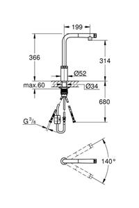 Grohe Minta Smartcontrol Eviye Bataryası 31613000