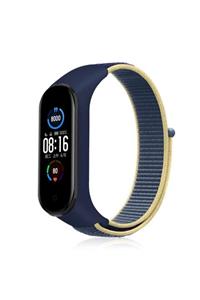 Miyosa Xiaomi Mi Band 3 4 5  Uyumlu Spor Loop Dokuma Kordon Örgü Hasır Kayış Alaskan Blue